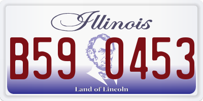 IL license plate B590453