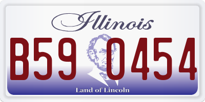 IL license plate B590454