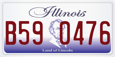IL license plate B590476