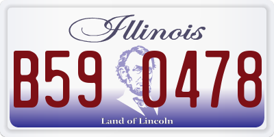 IL license plate B590478