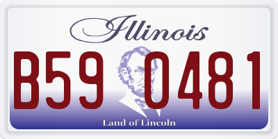 IL license plate B590481