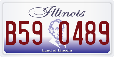 IL license plate B590489