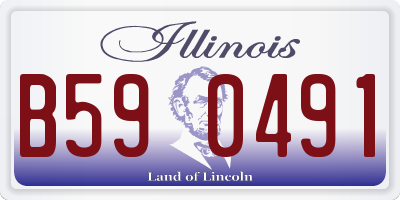 IL license plate B590491