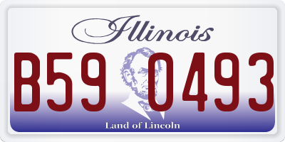 IL license plate B590493
