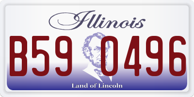 IL license plate B590496