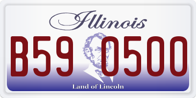 IL license plate B590500