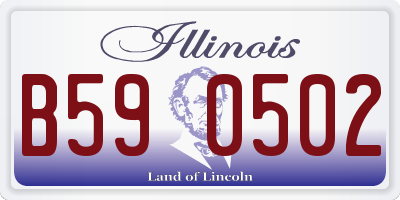 IL license plate B590502