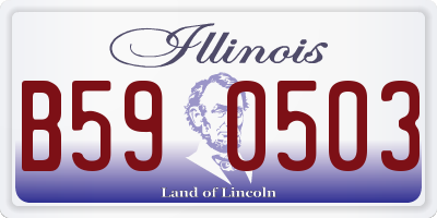 IL license plate B590503