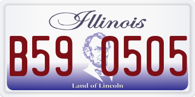 IL license plate B590505