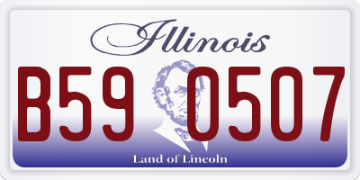 IL license plate B590507