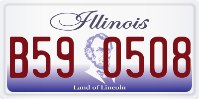IL license plate B590508