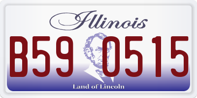 IL license plate B590515