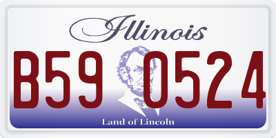 IL license plate B590524
