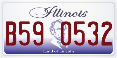 IL license plate B590532