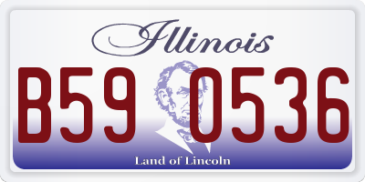 IL license plate B590536