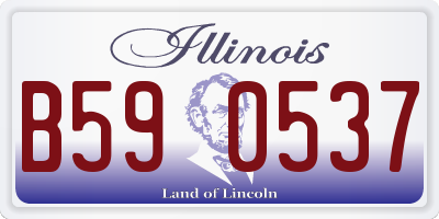 IL license plate B590537