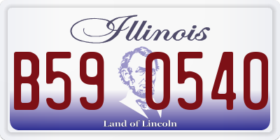 IL license plate B590540