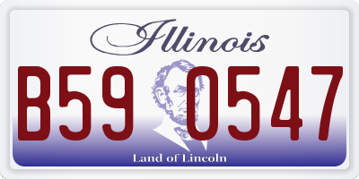 IL license plate B590547