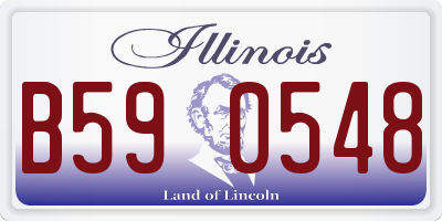 IL license plate B590548