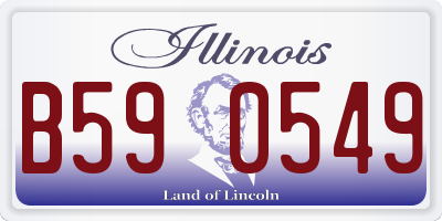 IL license plate B590549