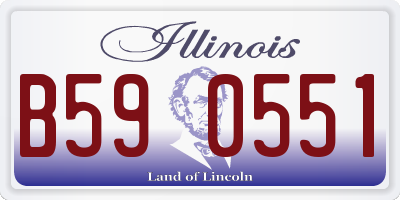 IL license plate B590551