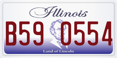 IL license plate B590554