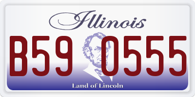 IL license plate B590555