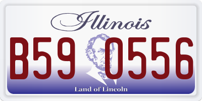 IL license plate B590556