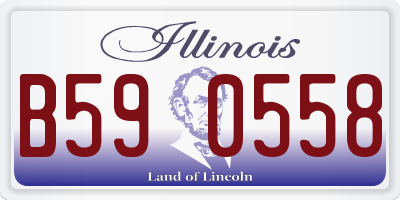 IL license plate B590558