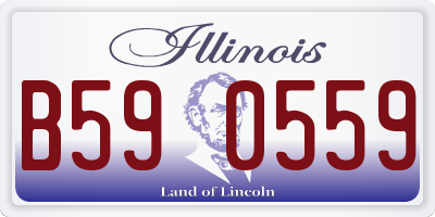 IL license plate B590559