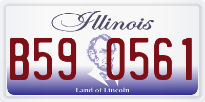 IL license plate B590561