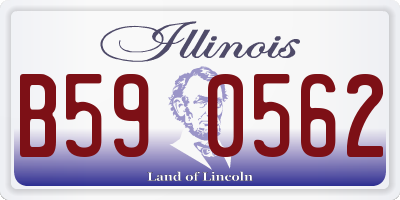 IL license plate B590562
