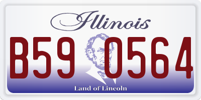 IL license plate B590564