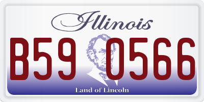 IL license plate B590566