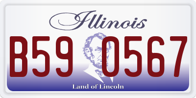 IL license plate B590567