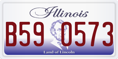 IL license plate B590573