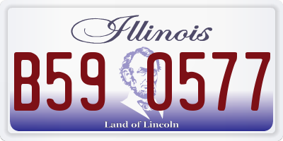 IL license plate B590577