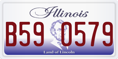 IL license plate B590579
