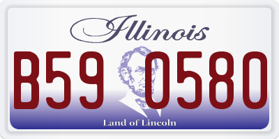 IL license plate B590580