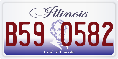 IL license plate B590582