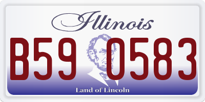 IL license plate B590583