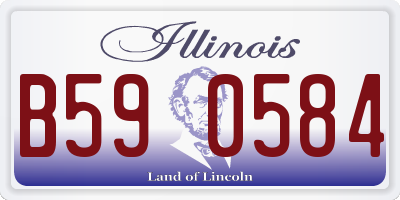 IL license plate B590584