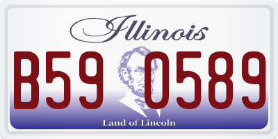 IL license plate B590589