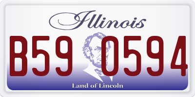 IL license plate B590594