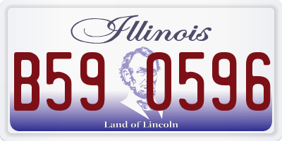IL license plate B590596