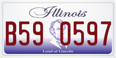 IL license plate B590597