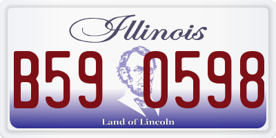 IL license plate B590598