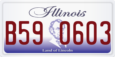 IL license plate B590603