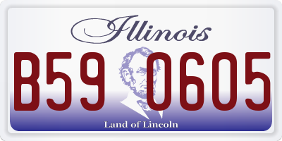 IL license plate B590605