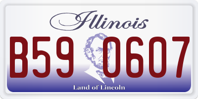 IL license plate B590607